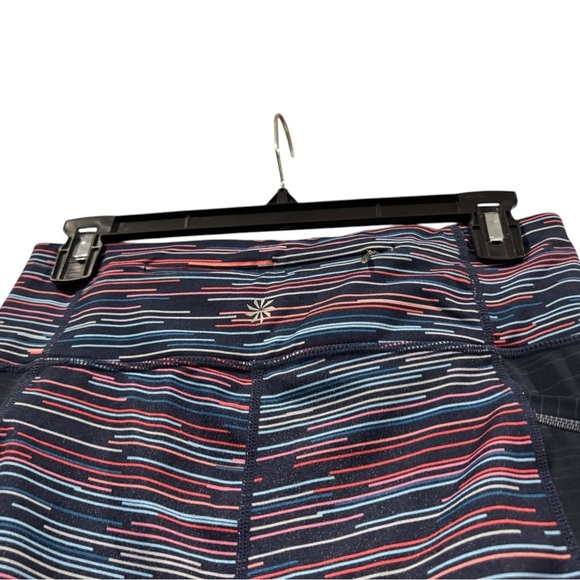 Athleta Navy Blue Multicolored Jigsaw Relay 2.0 Cropped Leggings - size small - Picture 4 of 7